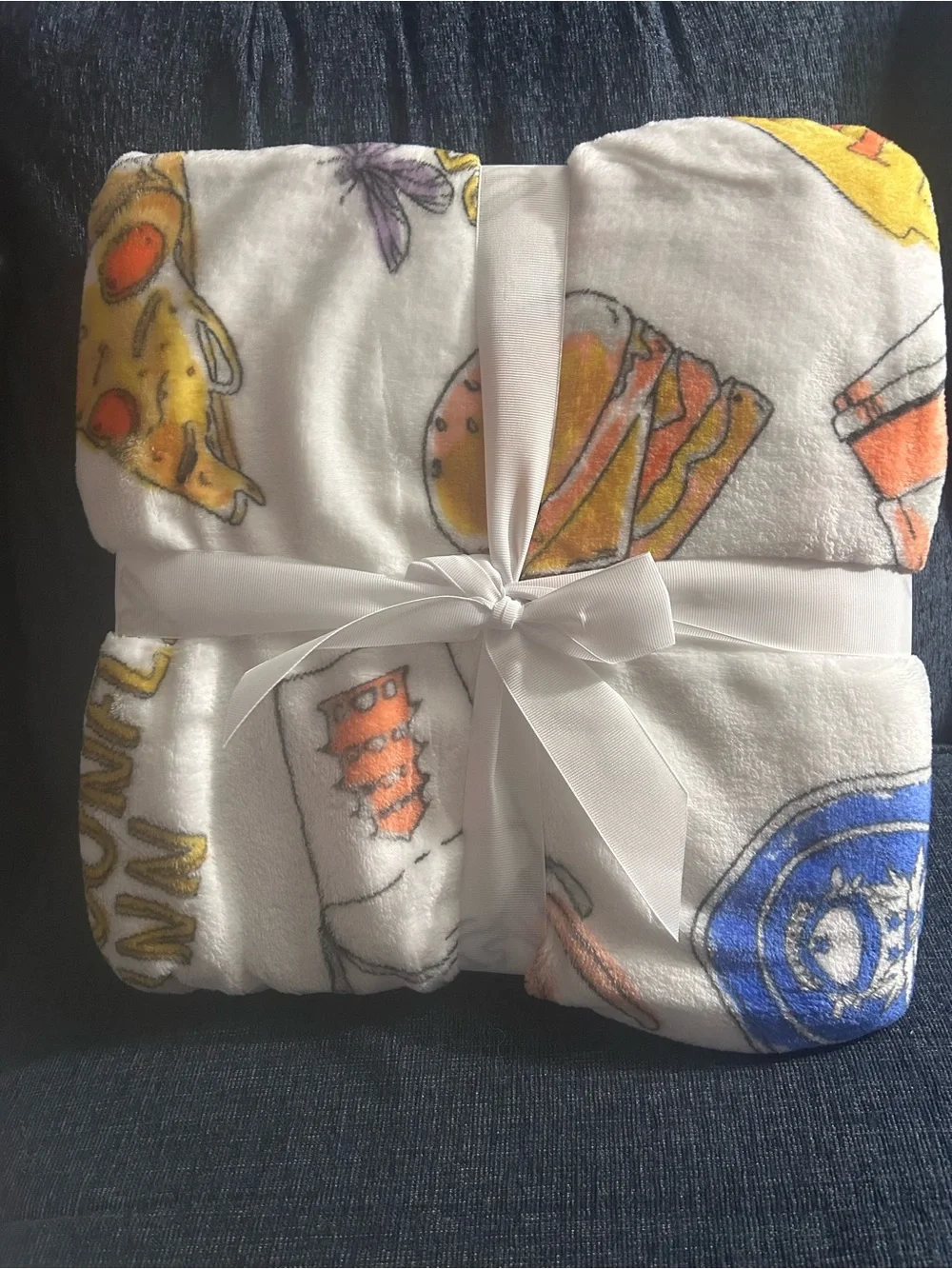 Cream and Yellow Silk-Touch Throw Blanket
